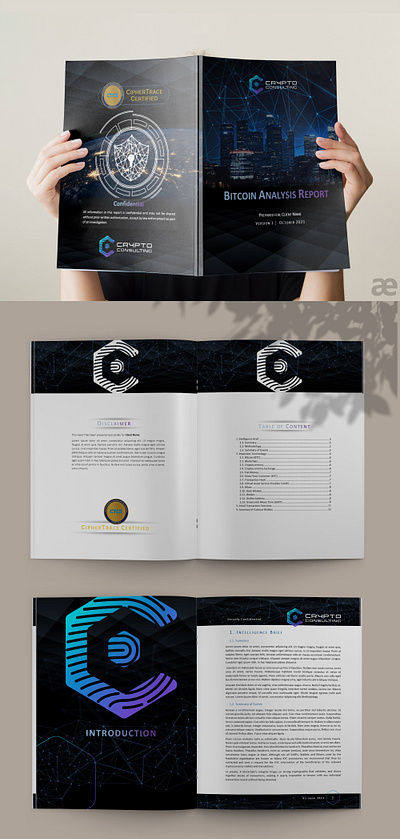 Crypto Report Design catalougue cover crypto illustration magazine nft page print proposal report