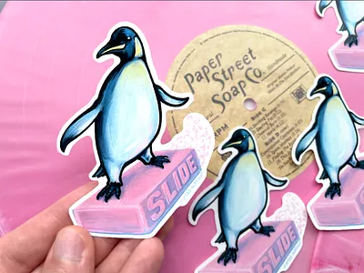 Sticker-A-Day May no. 23 - Fight Club david fincher drawing fight club illustration line art pen and ink penguin soap