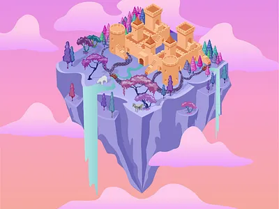 cotton candy 3d animation game design graphic design isometric design ui