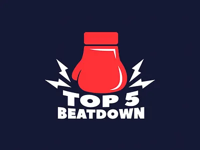 'Top 5 Beatdown' title logo beatdown design illustration logo rank ranking show title top 5 vector watcher youtube