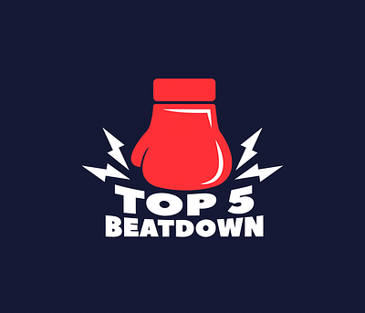 'Top 5 Beatdown' title logo beatdown design illustration logo rank ranking show title top 5 vector watcher youtube