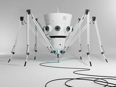 Spyder 3d ai alian animation blender character robot robotics scifi spider