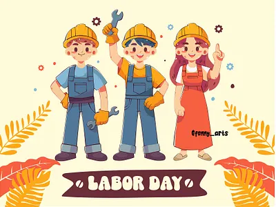 Colorful Labor Day Celebration Illustration american background celebration contractor engineer event holiday honor industrial labor labour revolution rights safety state tools usa work workforce wrench