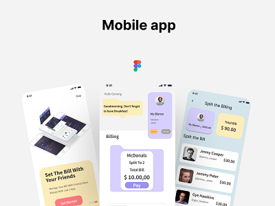 Mobile App app app design branding design figma landing page mobile app design ui ui design ux web web design