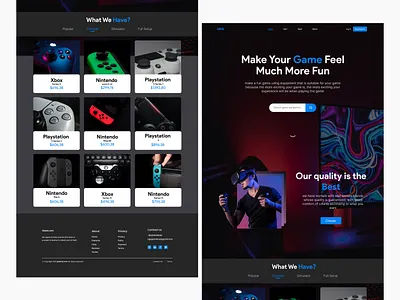 UI Web "Game" design game design uiux game pad ui uiux ux web design