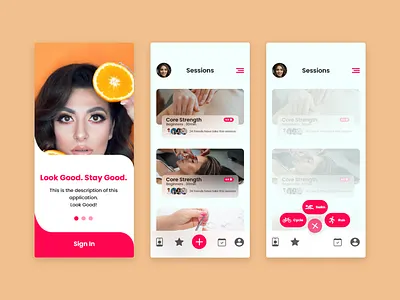 Beauty and Wellness app design graphic design ui