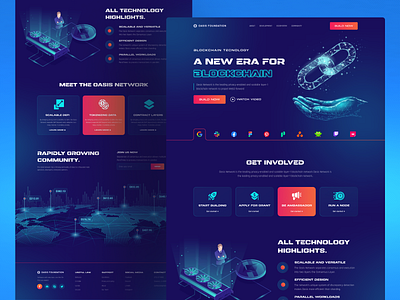 Blockchain Landing Page - Website Design bitcoin blockchain crypto cryptocurrency defi design ethereum home page interface landing landing page nft template trending ui ux web design website website design