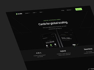 Scale: Cards Page card cards page design graphic design landing page logo typography ui ux web website