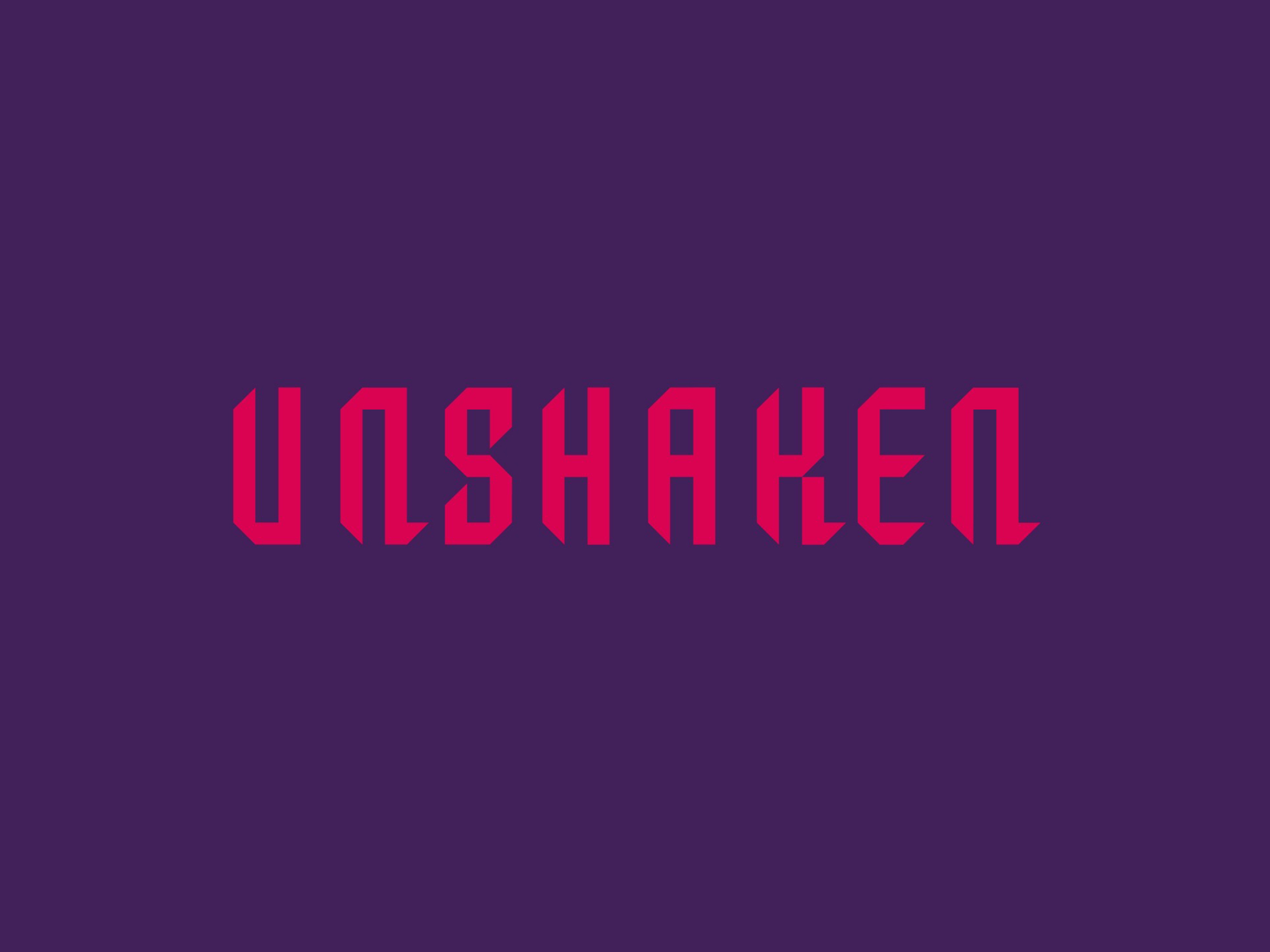 Unshaken - Series Titling & Creative Deliverables animation branding design graphic graphic design motion graphics type typography