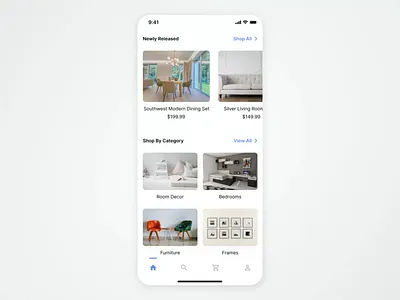 Mobile Furniture Shopping App add to cart animation app design furniture furniture app home home page iphone mobile mobile app mobile shopping product product detail page shop shopping shopping app ui ux