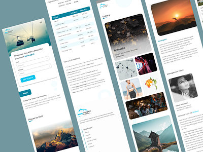 Annapurna Cable Car: Responsive Mobile View design minimal mobile view responsive responsive web design ui ui design user interface design web design