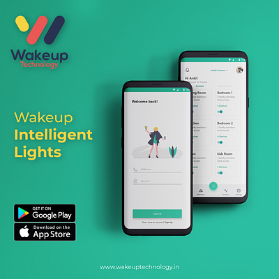 Intelligent Lights Controlling App with Parental Control app design graphic design intelligentlights smartbulb smarthome ui ux