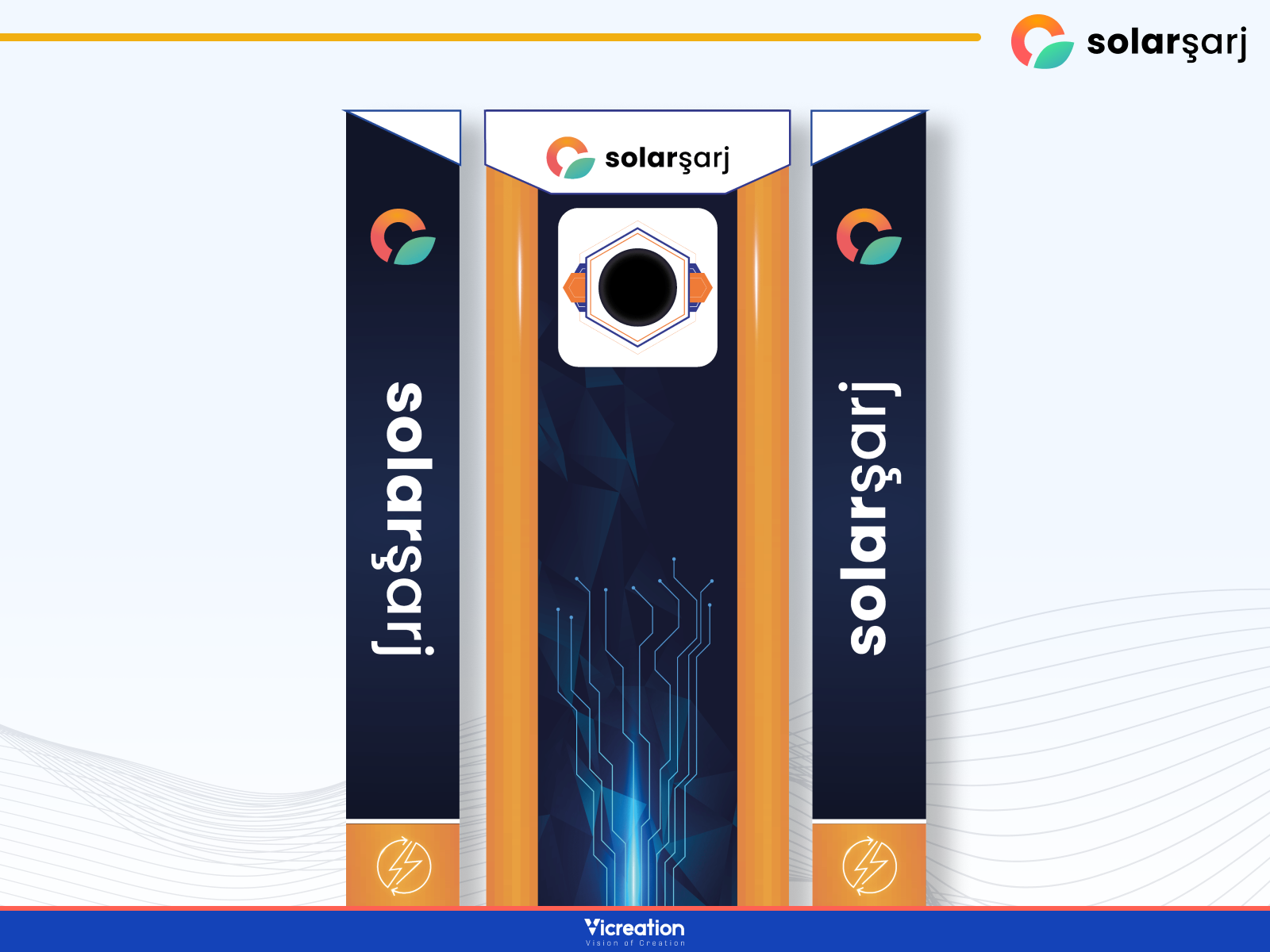 Example of Solarşarj AC Charge Station Branding