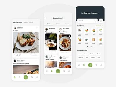 Recipe - Social App Concept app application category concept delivery food post profile recipe search social social media ui ux