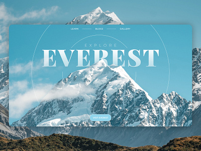 Fun Hero section design design everest figma himalayas mountain website mountains nature design nature website design tour website ui user interface design uxui web design