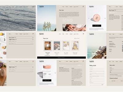 Sand & Soul Skin Website brand identity design figma figma design grid layout logo packaging photography responsive skincare sweden type typography ui uiux web web design website