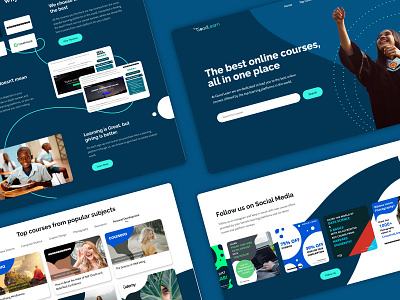 Goodlearn Homepage re-design blog design blog website design directory website educational directory educational site figma online learning school website tutor website ui user interface design uxui web design