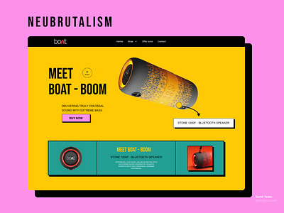 Neubrutalism of boat boat branding dark design illustration logo neopop neubrutalism portfolio typography ui ux vector
