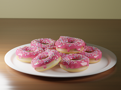 Donut forget me! 3d 3d donut blender blender guru donut doughnut first blender