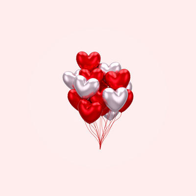 balloon 🎈 3d 3d icon balloon birthday heart love valentine