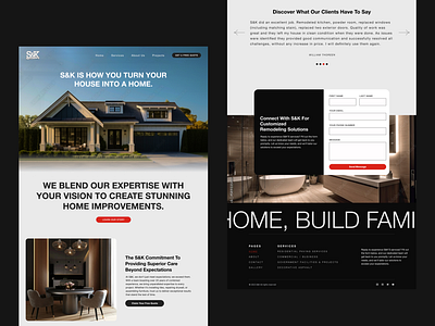 S&K Remodeling Website (case study) design graphic design minimalist ui ux webdesign website