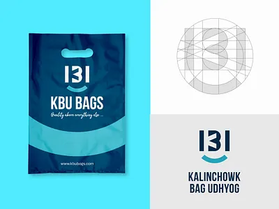 KBU (Kalinchowk Bag Udhyog) branding abstract agency bag brand design brand designer brand guide branding corporate branding corporate design creative logo design logo minimal nepali packaging