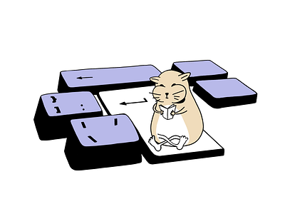 Increasing productivity and multitasking illustrations. animal black and white blog character comic concept doodle drawn flat hamster hand illustration lifestyle management modern set simple sketch time ui