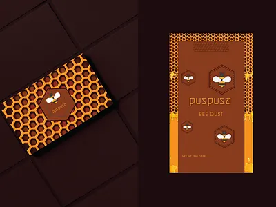 Puspusa bee branding design graphic design honey illustration illustrator jar logo logo design logo designer minimal ui vector