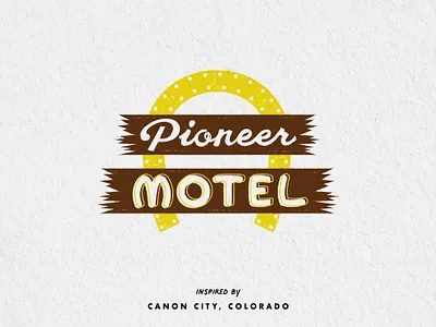 Pioneer Motel art graphic illustration print west western