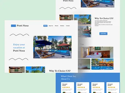 Putri Nusa Booking Website design illustration ui ux