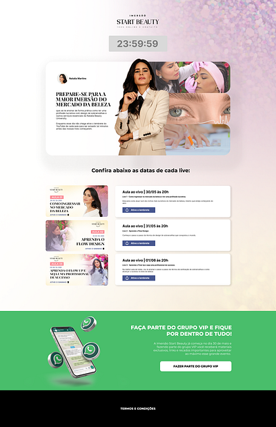 Landing Page | Natalia Beauty beauty graphic design lading page ui userinterface webdesign