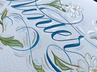 Winter - watercolour graphic design graphic concept illustration letter design lettering watercolour