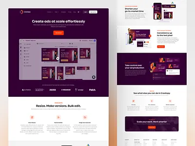 Scale your ads with creative automation - Creatopy automation banner ads design display advertising layout ui visual design web design web page