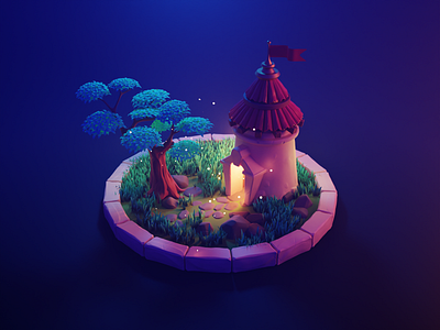 Fantasy Tower 3d blender design illustrat illustration meta verse