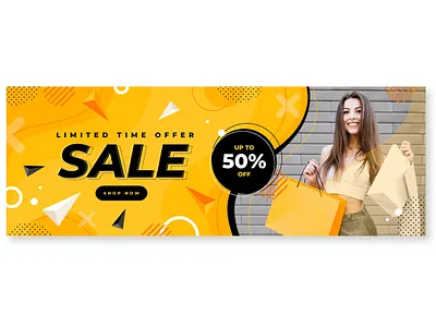 Banner Design: Sale banner banner design branding design designer graphic design illustration logo logo design typography ui ux vector web design web designer