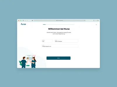 Nurs | Registration Process design minimalism process profiling progressive registration ui ux