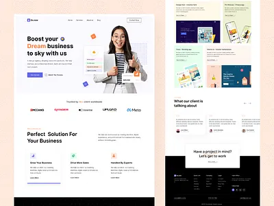 Digital Agency Landing Page agency landing page brand agency branding business design creative agency creativeagency development agency graphic design landing page marketing marketing agency productdesign startup trending typography ui ux webdesign
