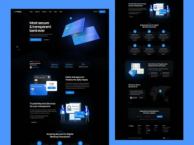 E-wallet Website Template designer e wallet figma tempale ui design web template website website design