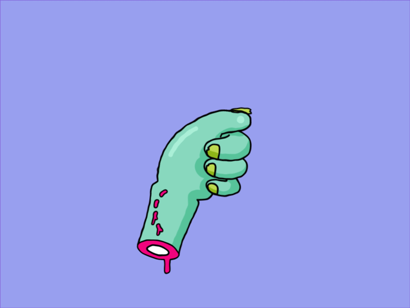 Thumbz Up 2d after effects animation halloween illustration loop spooky spoopy sticker thumbs up zombie