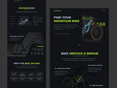 Mountain Bike Shop - SNAP WHEEL bicycle bike branding clean creative design ecommerce figma flat graphic design landing page modern studio express typography ui ui design ux web web design website