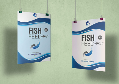 COVER PAGE FISH FEED CATALOGUE literature design standee