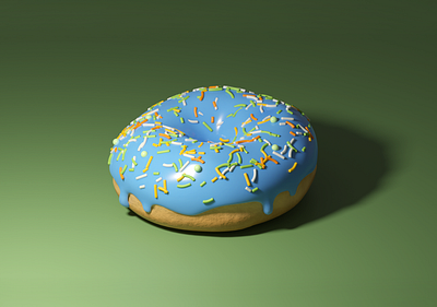3D Donut Model 3d blender design donut food graphic design illustration model
