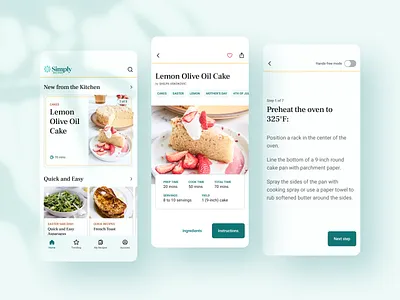 Simply Recipes App Concept app dailyui recipe recipe app ui ux