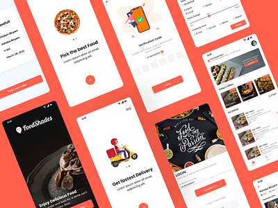 Food App Concept - Case Study animation app branding casestudy design figma food illustration illustrator logo music ui ux vector xd