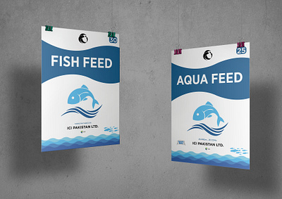 COVER PAGE AQUA FEED BROCHURE literature design standee