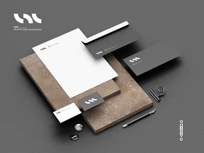 CPS__Architecture and Engineering company ID branding design logo vector