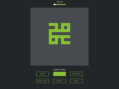 A game to draw art similar to pixel art, or Kufic Calligraphy! calligraphy game kufic pixel art ui ux