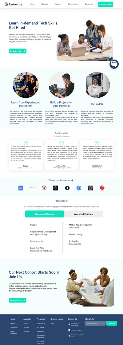 Univelcity Hompage Redesign. design product design ui ux