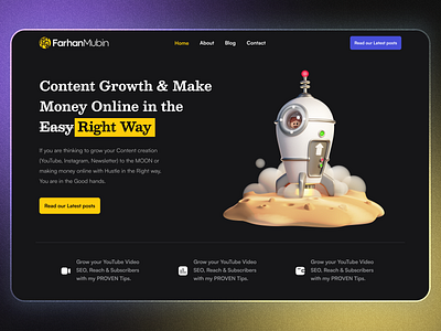 Website Homepage UI - Hero Section blue home page clean website design landing page design minimal ui ux website design website ui