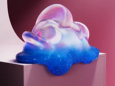 Just Chillin' 3d 3d art blue design glass pink white